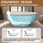 59/63/67/71" Matte White Egg Shell Stone Resin Freestanding Tub with Overflow and Drain - Egg Harbor