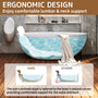 55"/61"/65"/71" Solid Surface Matte White Freestanding Soaking Bathtub - Monaco