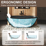 65" Luxurious Solid Surface Oval Freestanding Soaking Bathtub Matte Black, Matte Grey - Monaco