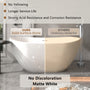 56"/65"/71" Matte White Solid Surface Stone Freestanding Tub with Classic Arc Shape - Crescent
