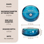 17.7" Round Transparent Resin Bathroom Vessel Sink with Drainer