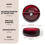 17.7" Round Transparent Resin Bathroom Vessel Sink with Drainer