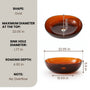 22" Oval Transparent Countertop Resin Bathroom Vessel Sink
