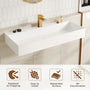 30"/42" Solid Surface Sink Wall Mount Stone Resin Bathroom Sink