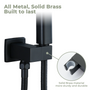 Square Brass Handheld Shower Holder with Adjustable Angle