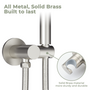 Wall Mount Round Handheld Shower Holder with Adjustable Angle