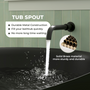 Round Brass Tub Spout with 360° Rotatable Outlet Tub Filler