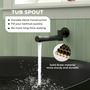 Round Brass Tub Spout with 180° Swing Outlet and Decoration Cover