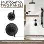 8-inch 3-Function Dual Shower Head System with 6 Spray Modes and Slide Bar