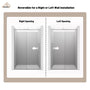 48"x76" Frameless Shower Door with Cushioned Single Slide Shower Enclosure in Brushed Nickel/Chrome/Matte Black/Brushed Gold