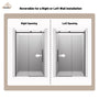 48"x76" Frameless Shower Door with Cushioned Single Slide in Brushed Nickel/Chromed/Matte Black/Brushed Gold, 0.39 inch SGCC-certified Tempered Shower Glass
