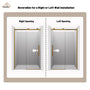 48"x76" Frameless Shower Door with Cushioned Single Slide in Brushed Nickel/Chromed/Matte Black/Brushed Gold, 0.39 inch SGCC-certified Tempered Shower Glass