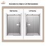 48"x76" Frameless Shower Door with Cushioned Single Slide, SGCC-Certified Tempered Shower Glass Door in Matte Black/Chrome/Brushed Nickel/Brushed Gold