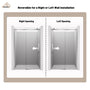 48"x76" Frameless Shower Door with Cushioned Single Slide, SGCC-Certified Tempered Shower Glass Door in Matte Black/Chrome/Brushed Nickel/Brushed Gold