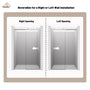 48"x76" Frameless Shower Door with Cushioned Single Slide, SGCC-Certified Tempered Shower Glass Door in Matte Black/Chrome/Brushed Nickel/Brushed Gold