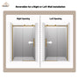 48"x76" Frameless Shower Door with Cushioned Single Slide, SGCC-Certified Tempered Shower Glass Door in Matte Black/Chrome/Brushed Nickel/Brushed Gold