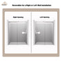 60"x76" Frameless Shower Door with Cushioned Single Slide, SGCC-Certified Tempered Shower Glass Door in Matte Black/Chrome/Brushed Nickel/Brushed Gold