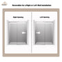 60"x76" Frameless Shower Door with Cushioned Single Slide, SGCC-Certified Tempered Shower Glass Door in Matte Black/Chrome/Brushed Nickel/Brushed Gold