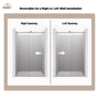 48"x76" Frameless Laminated Layer Glass Shower Door with Cushioned Single Slide Enclosure in Brushed Nickel/Chrome/Matte Black/Brushed Gold