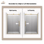 48"x76" Frameless Shower Door with Cushioned Single Slide Shower Enclosure in Brushed Nickel/Chrome/Matte Black/Brushed Gold