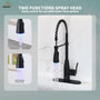 LED Temperature Control Kitchen Faucet with 360° Swivel and Magnetic Pull-Out Head