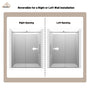 60"x76" Frameless Shower Door with Single Slide and Cushioned Enclosure in Chrome/Brushed Gold