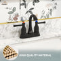 3-Hole 8-Inch Bathroom Sink Faucet with Drainer
