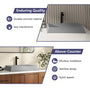 27in Bathroom Concrete Rectangular Vessel Sink with Drainer in Mottled Bluish Grey / Black Earth / Taupe Clay