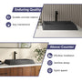 27in Bathroom Concrete Rectangular Vessel Sink with Drainer in Mottled Bluish Grey / Black Earth / Taupe Clay