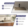 27in Bathroom Concrete Rectangular Vessel Sink with Drainer in Mottled Bluish Grey / Black Earth / Taupe Clay
