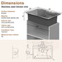 33inch 3-Hole Single Bowl Stainless Steel Drop-in Workstation Kitchen Sink with Accessories