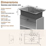 33inch 4-Hole Single Bowl Stainless Steel Drop-in Workstation Kitchen Sink with Accessories