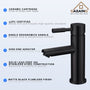 Casainc Matte Black 1-Handle Commercial Freestanding Sink Faucet
