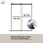 60"x76" Frameless Double Sliding Shower Door in Chrome/Brushed Nickel/Matte Black