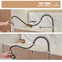 Pull-Down Sprayer Kitchen Faucet with 360° Swivel, Three Functions for Effortless Cooking and Cleaning