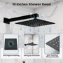 10" Three Function Pressure Balance Shower System with Valve Included