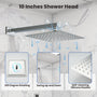 10" Three Function Pressure Balance Shower System with Valve Included