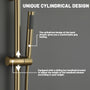 8" Dual Shower Head System with Slide Bar & Hand Shower & 4 Body Jets 