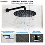 12-inch Wall-Mounted Body Jet Shower System with Slide Bar & Digital Display