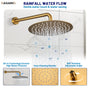 12-inch Wall-Mounted Body Jet Shower System with Slide Bar & Digital Display