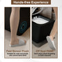 Black & White Smart Built-in Tank Bidet Toilet with Foot-Touch Lid Opening