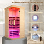 1-Person Home Infrared Sauna with Quick Assembly and Bluetooth Audio & LED Lights