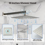 10" Three Function Pressure Balance Shower System with Valve Included