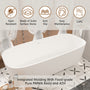 67" Matte White Solid Surface Stone Adult Freestanding Soaking Tub with Raised Pedestal - Gridley