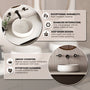 17.7" Round Solid Surface Bathroom Sink in Matte White