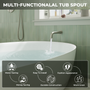 Round Brass Tub Spout with 360° Rotatable Outlet Tub Filler