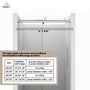 48"x76" Frameless Laminated Layer Glass Shower Door with Cushioned Single Slide Enclosure in Brushed Nickel/Chrome/Matte Black/Brushed Gold