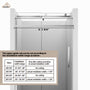 48"x76" Frameless Shower Door with Cushioned Single Slide, SGCC-Certified Tempered Shower Glass Door in Matte Black/Chrome/Brushed Nickel/Brushed Gold