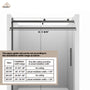 60"x76" Frameless Shower Door with Cushioned Single Slide, SGCC-Certified Tempered Shower Glass Door in Matte Black/Chrome/Brushed Nickel/Brushed Gold