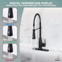 Touchless Kitchen Faucet with Digital Temperature Display